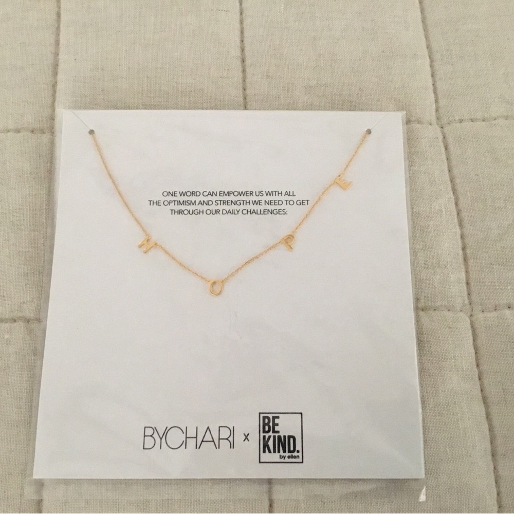 Final Price. HOPE Necklace gold by BYCHARI